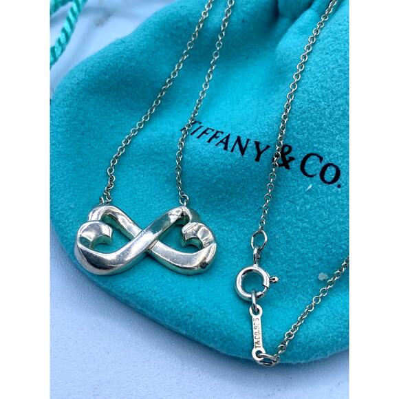 Authentic Tiffany & Co. Authentic Sterling Silver Infinity Pendant Necklace - Picture 3 of 10